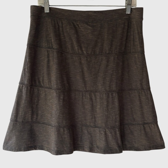HORNY TOAD NWOT ORGANIC COTTON TURNSTYLE A-LINE SKIRT CHOCOLATE BROWN  | SMALL - Picture 5 of 7